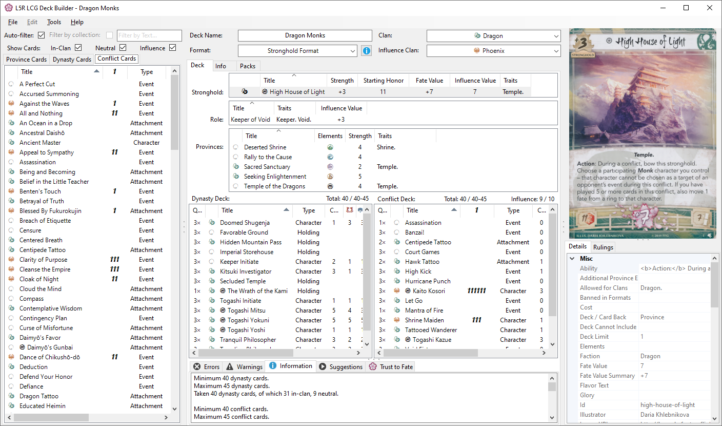 L5R LCG Deck Builder
